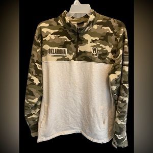 Oklahoma University camo half-zip